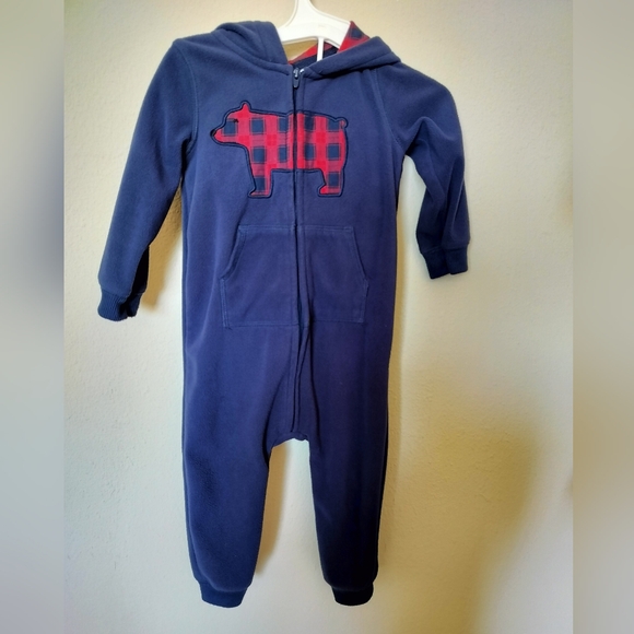 Carter's Other - Carter's 24m boy toddler infant jumpsuit onesie hoodie fleece warm winter
